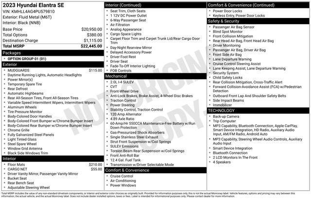 Used 2023 Silver Hyundai SE image 24