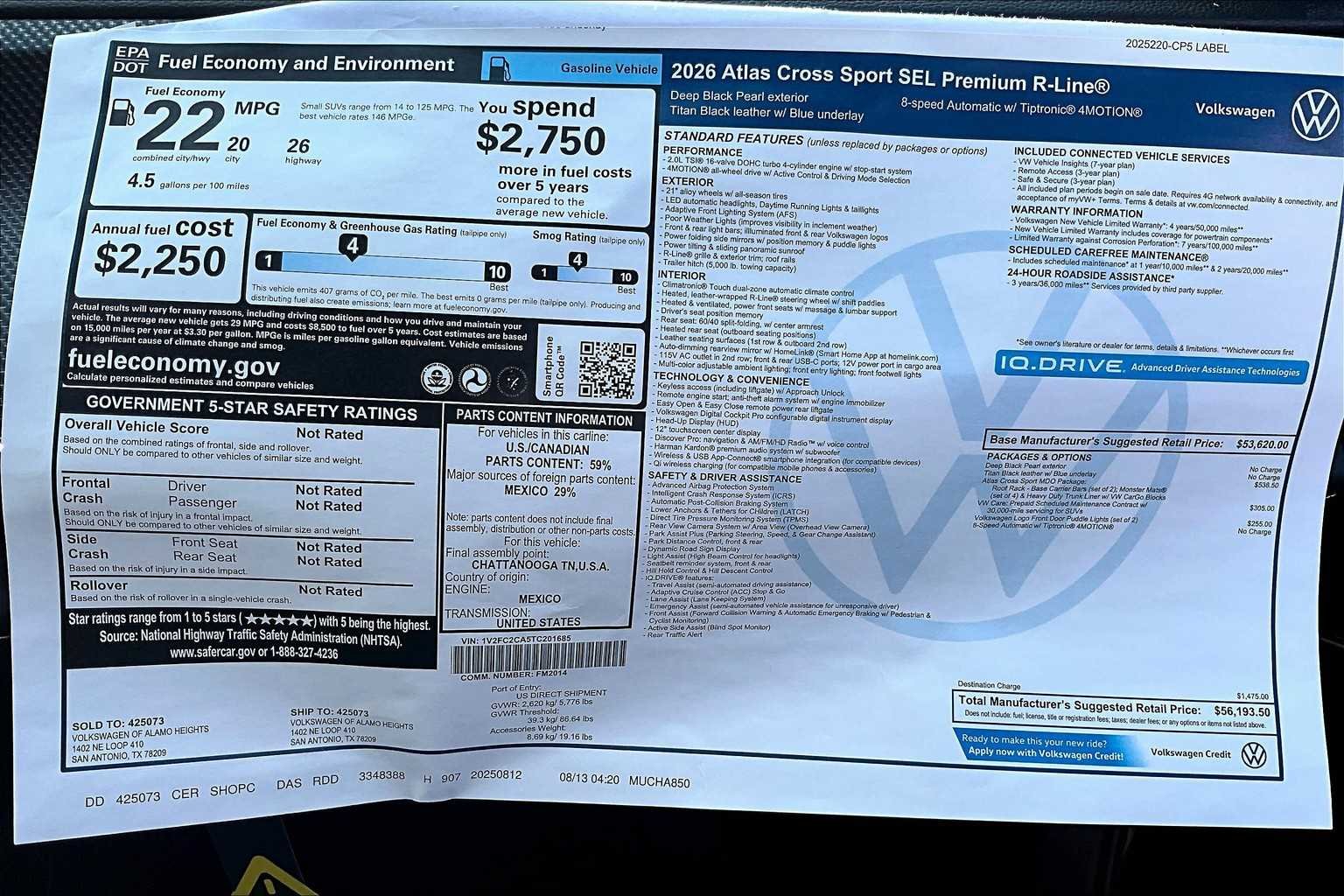 2026 Volkswagen Atlas Cross Sport SEL Premium R-LINE - Photo 19