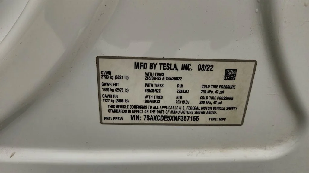 Used 2022 Pearl White Multi-Coat Tesla AWD w/ 22