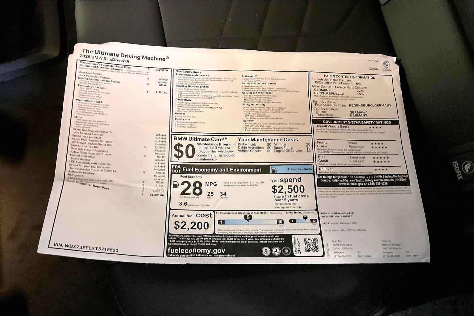 New 2026 Dune Grey Metallic BMW xDrive28i image 19