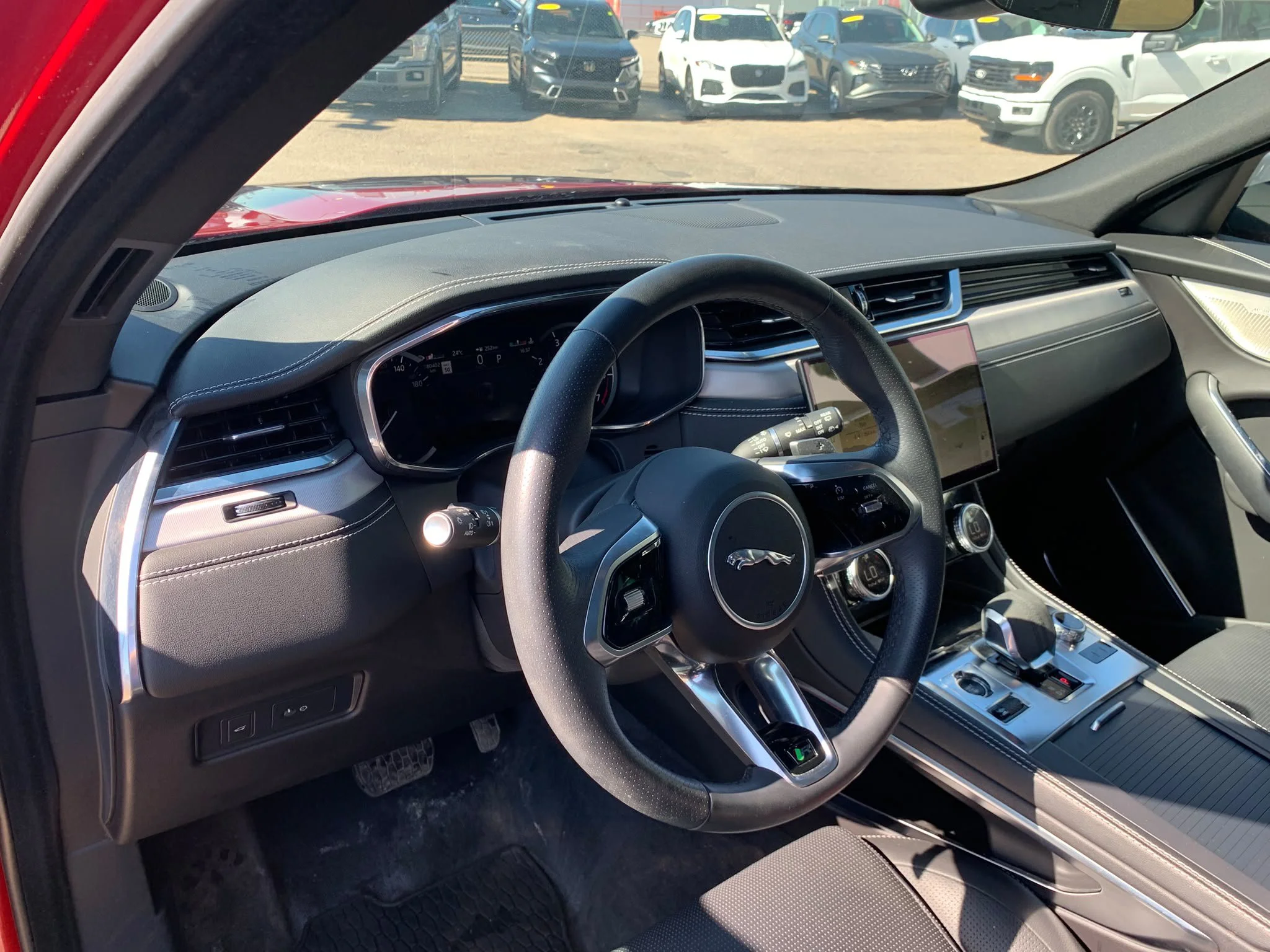 Certified Used 2023 Firenze Red Metallic Jaguar P250 R-Dynamic S AWD*Adaptive Cruise | Nav | Htd Leather | Pano Roof | Htd Wheel | Meridian Sound image 8