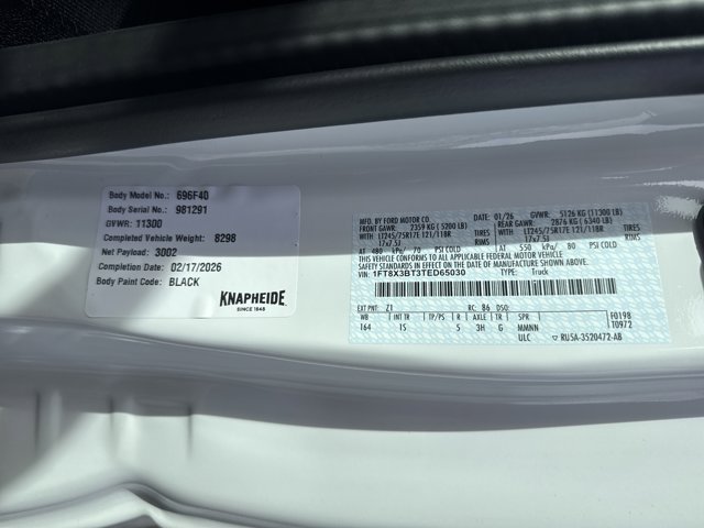 New 2026 Oxford White Ford F-350® XL image 13