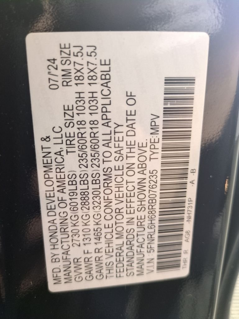 2024 Honda Odyssey EX-L - Photo 30
