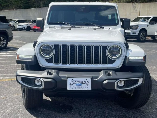 Used 2025 Bright White Clearcoat Jeep Sahara 4xe image 9