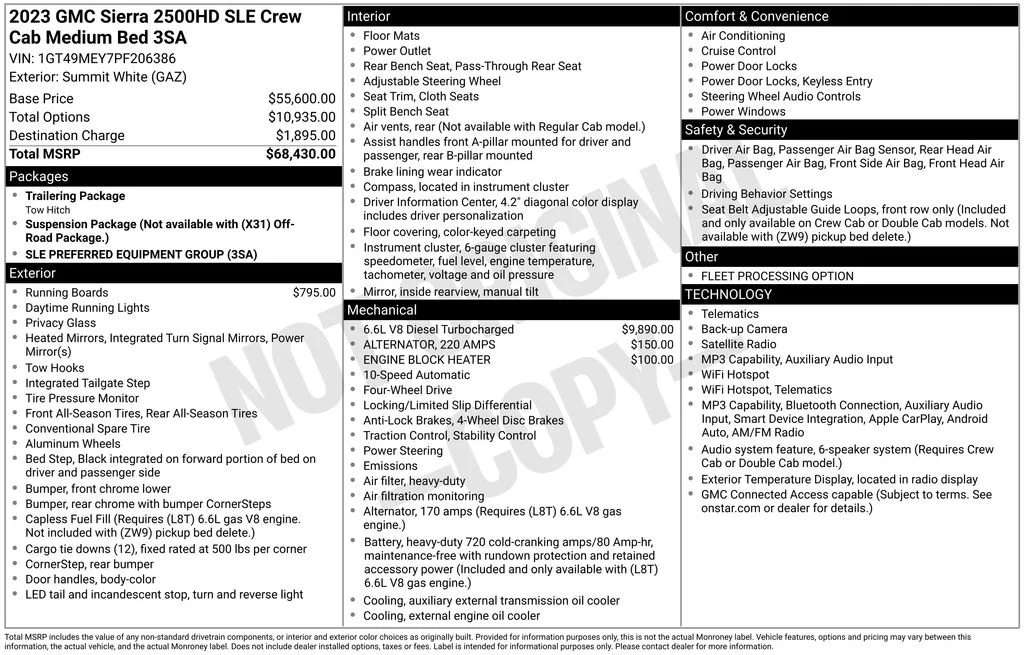 Used 2023 SUMMIT WHITE GMC SLE image 37