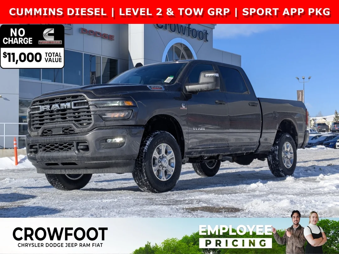 New 2026 Grey RAM Big Horn - - 4x4 - 6.7L Cummins HO Diesel - Big Horn Level 2 Plus Grp & More! image 1