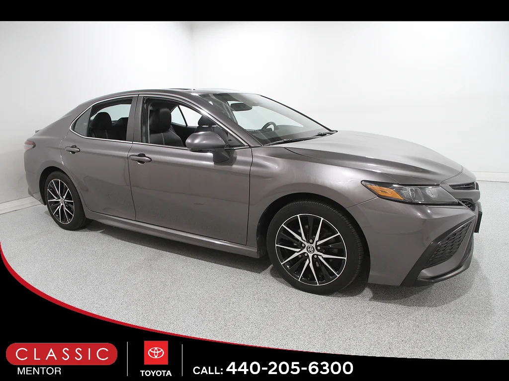 Certified Used 2021 Predawn Gray Mica Toyota SE image 1