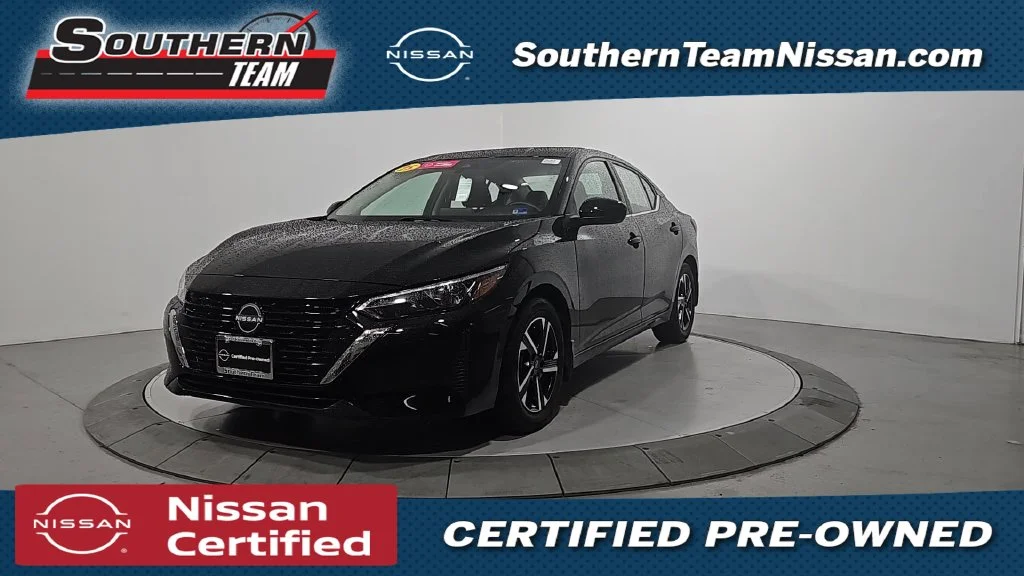 Certified Used 2025 Super Black Nissan SV image 1