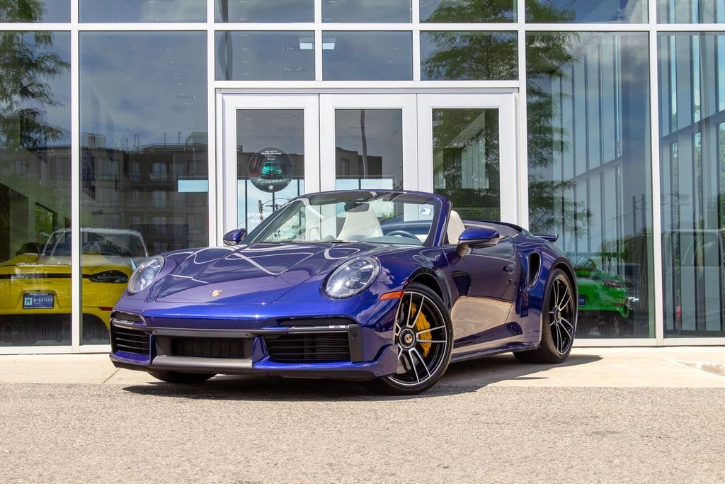 Used 2021 Blue Porsche Turbo S image 2