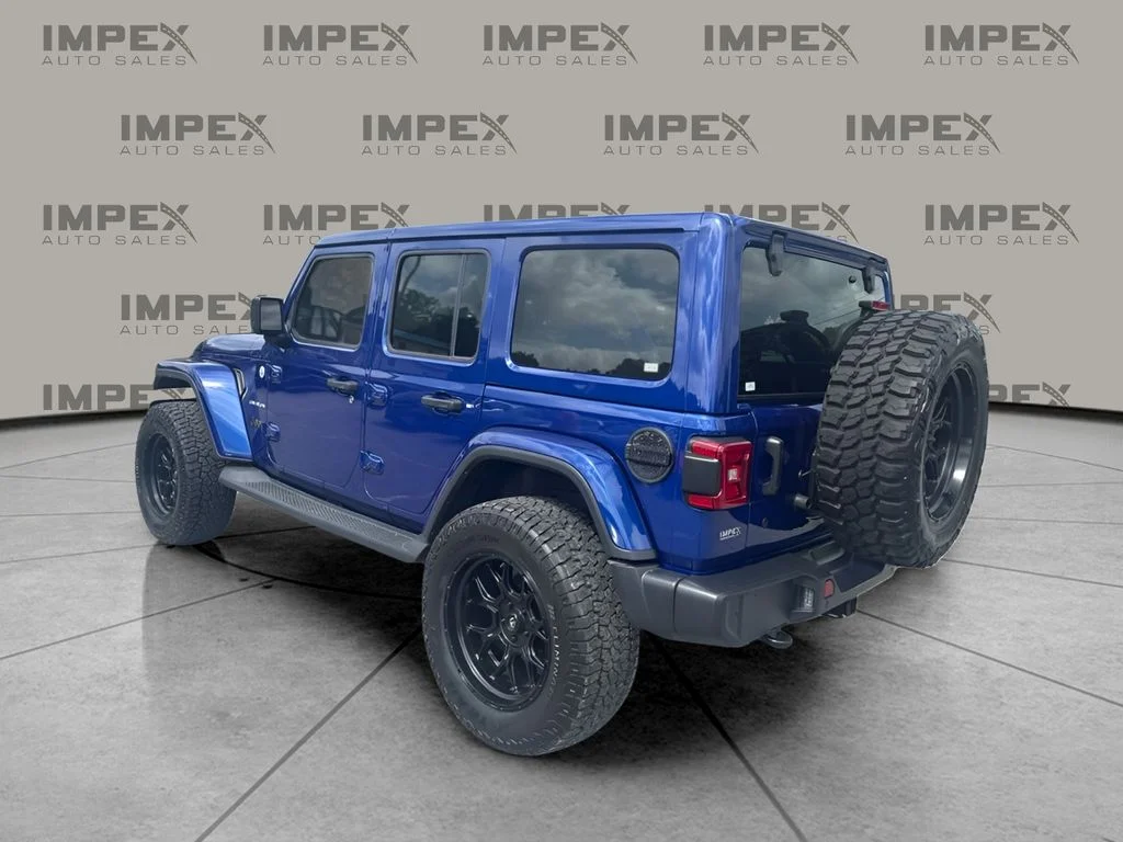 Used 2018 Blue Jeep Unlimited Sahara image 2