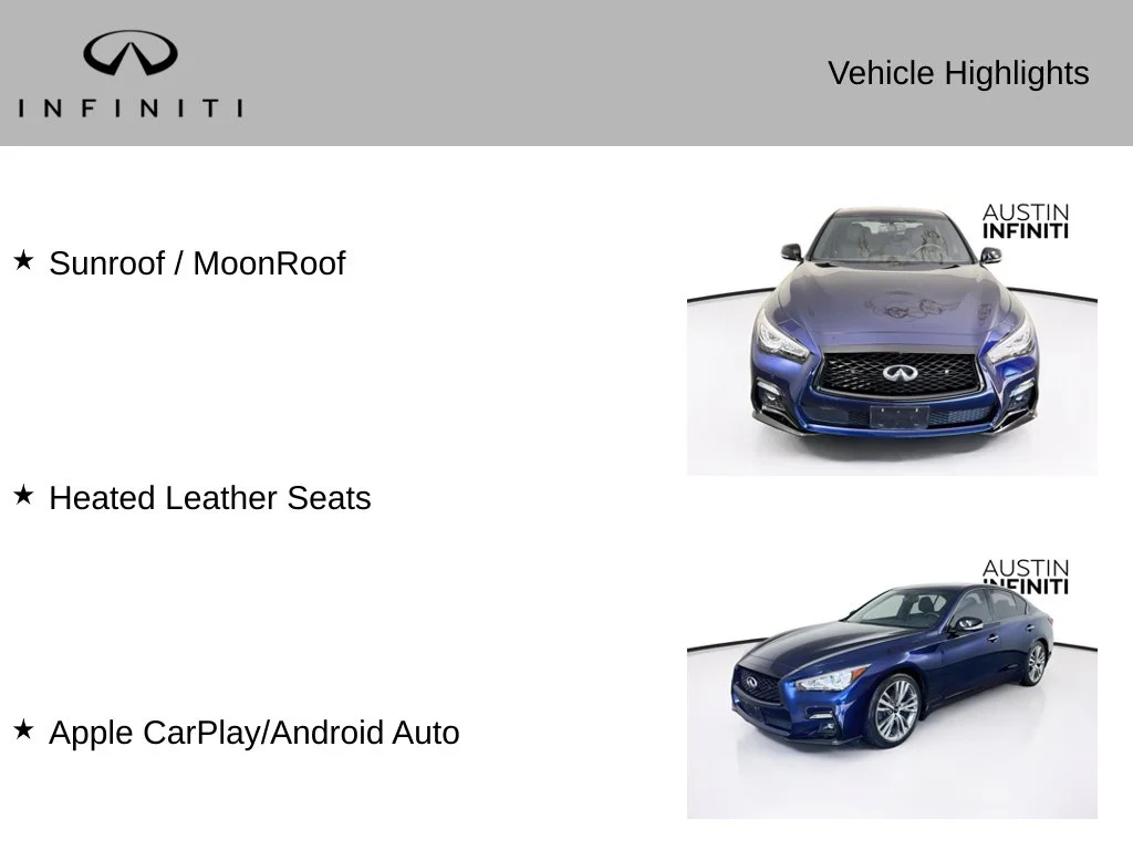 Certified Used 2023 Blue INFINITI SENSORY image 3
