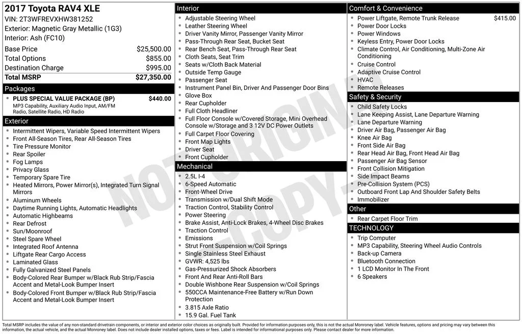 Used 2017 Gray Toyota XLE image 41