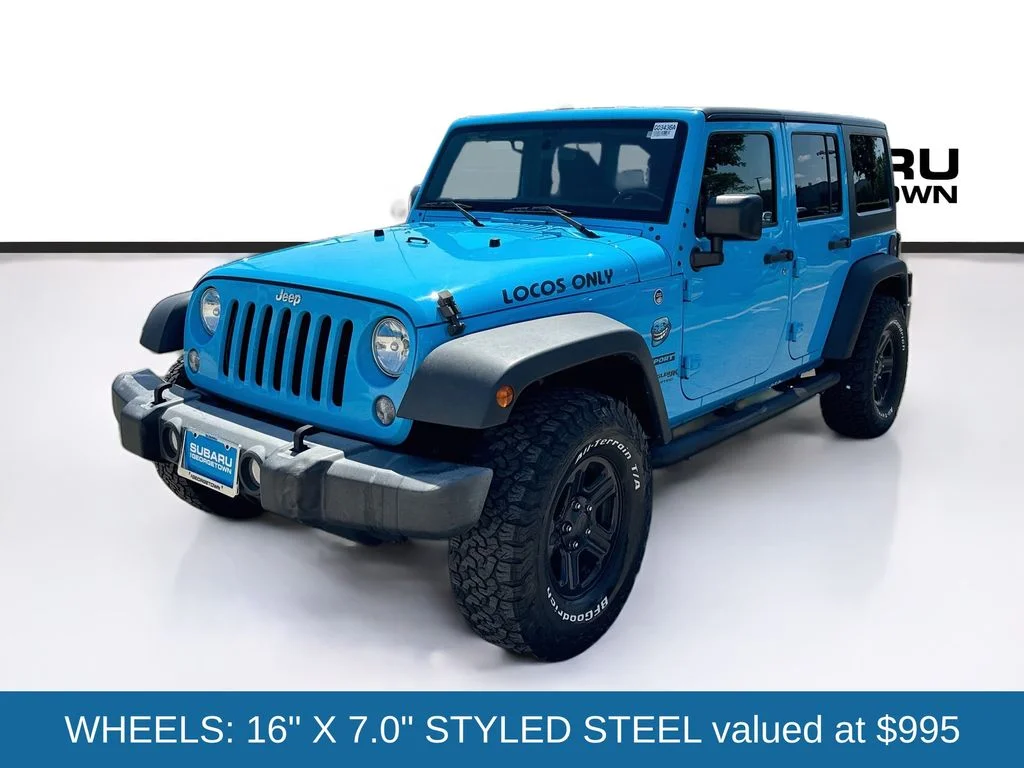 Used 2018 Blue Jeep Unlimited Sport image 3