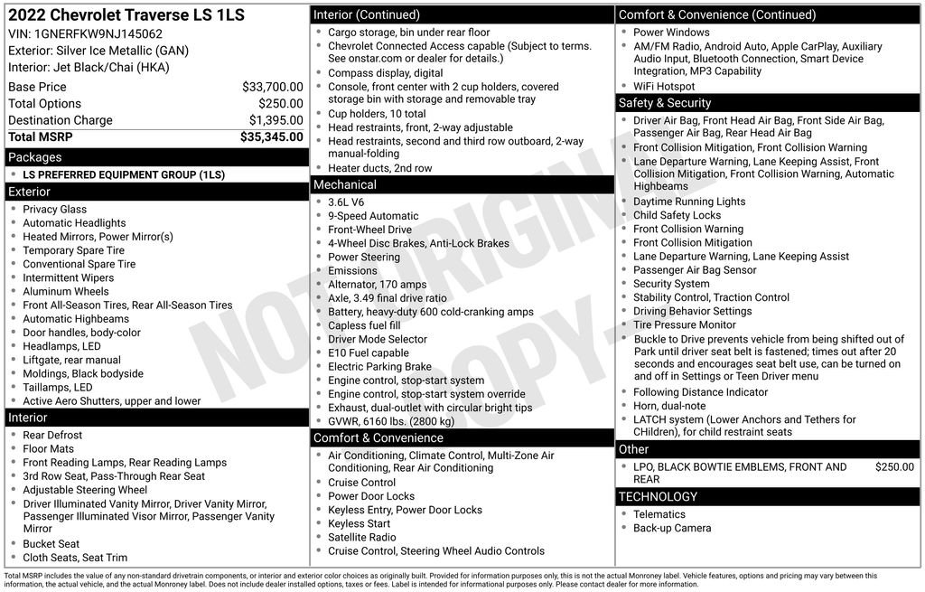 Used 2022 Silver Chevrolet LS image 3