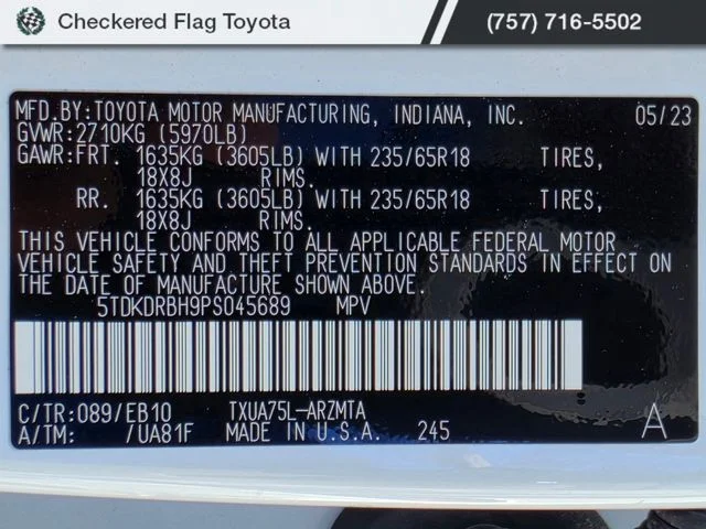 Used 2023 Wind Chill Pearl Toyota XLE image 23