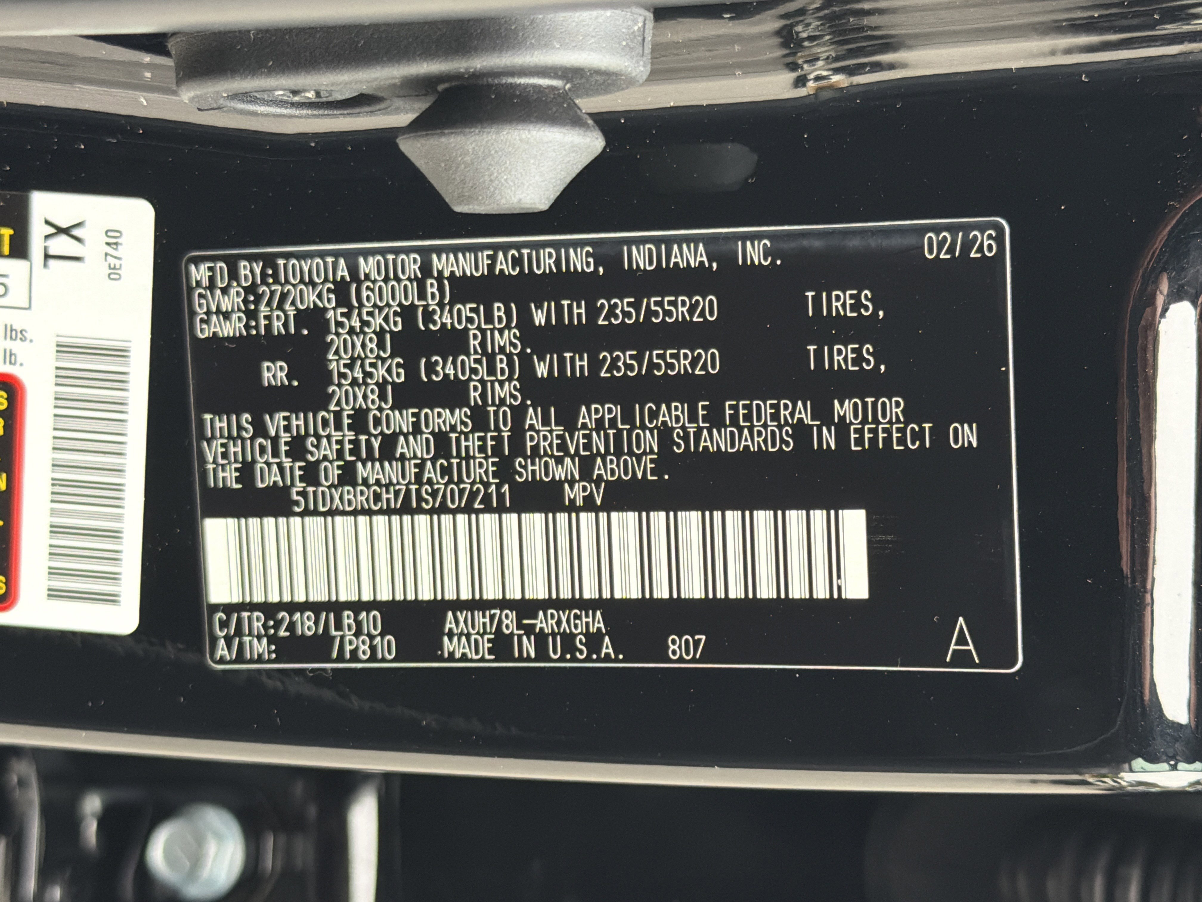 New 2026 Midnight Black Metallic Toyota Hybrid Limited image 38