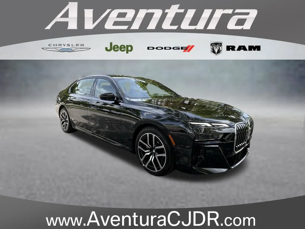 Certified Used 2025 Black BMW 740i xDrive image 1