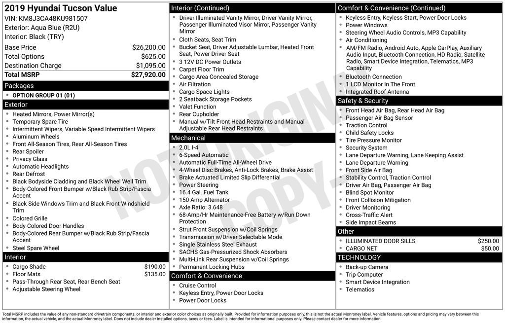 Used 2019 Aqua Blue Hyundai Value image 6
