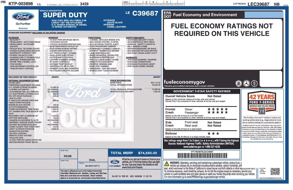 Used 2020 Black Ford Lariat image 38