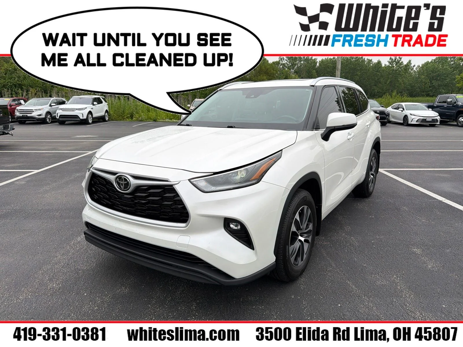 Used 2021 White Toyota XLE image 1