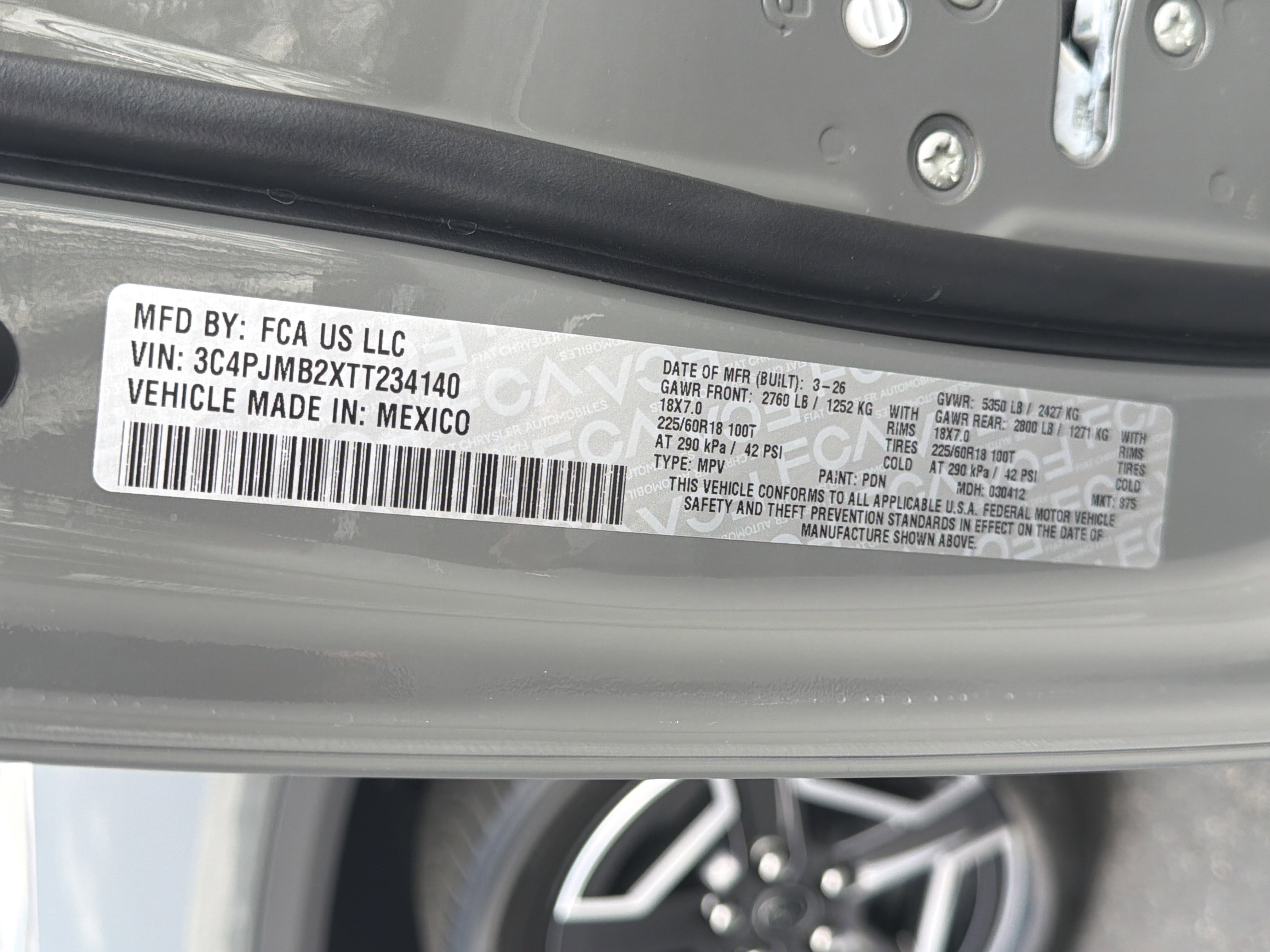 New 2026 Sting-Gray Clearcoat Jeep Laredo image 38