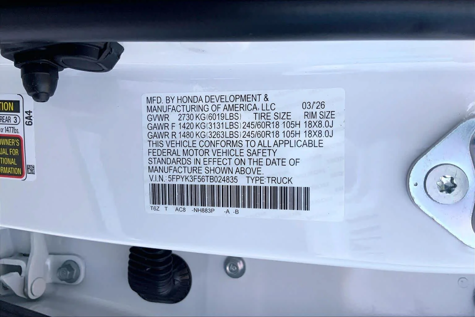 New 2026 Platinum White Pearl Honda RTL image 20