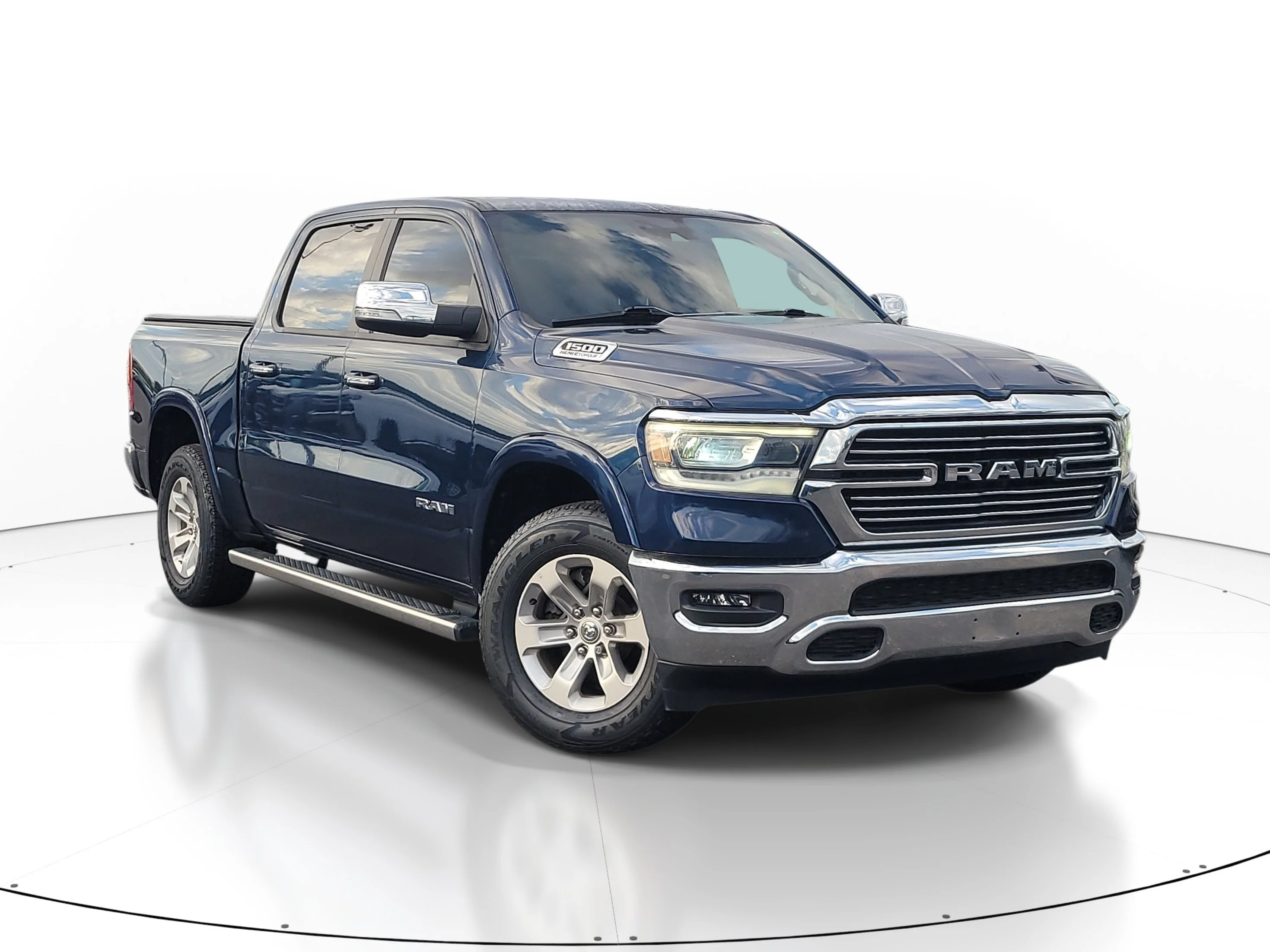 Used 2022 Patriot Blue Pearlcoat Ram Laramie image 1