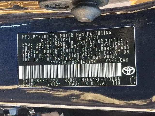 Used 2024 Blue Toyota LE image 27