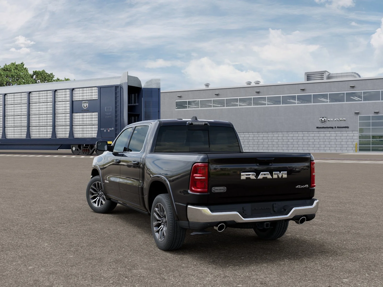 New 2027 Diamond Black Crystal Pearl-Coat Exterior Paint RAM Limited image 3
