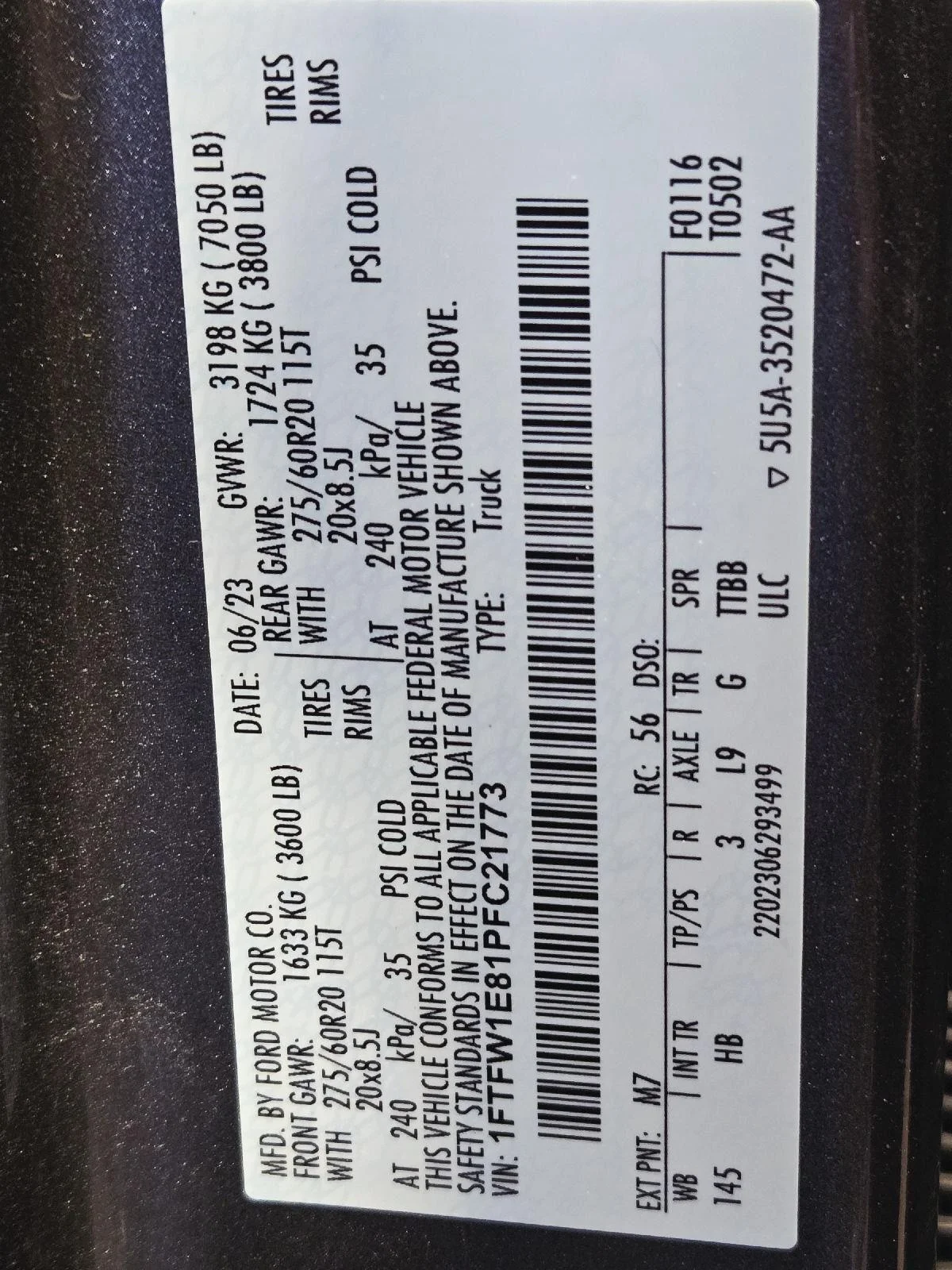 Used 2023 Carbonized Gray Ford LARIAT image 67