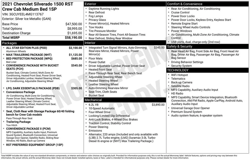 Used 2021 Silver Chevrolet RST image 2