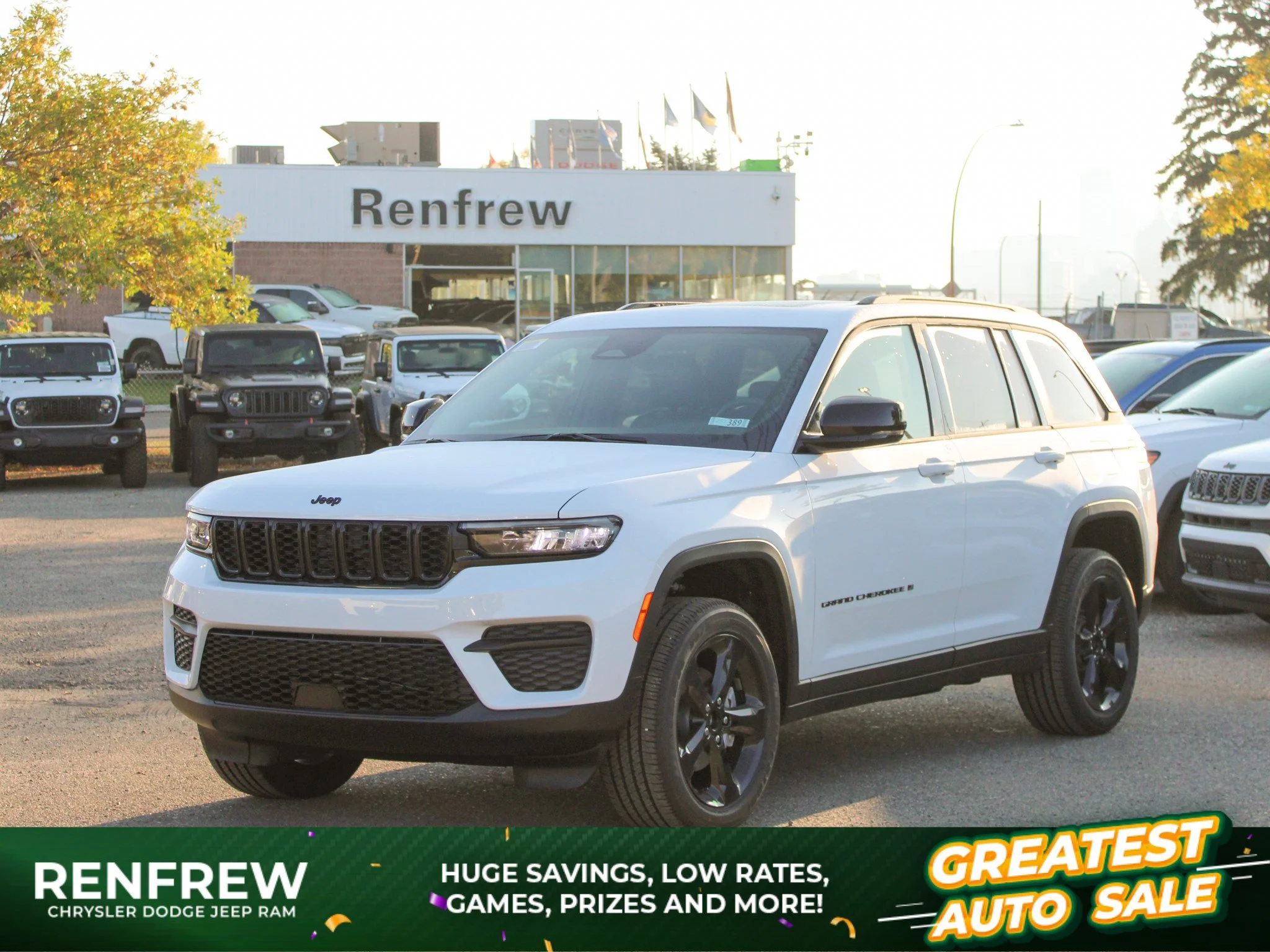 New 2025 White Jeep Altitude* 4x4, Sunroof, Trailer Tow Pkg, Remote Start image 1