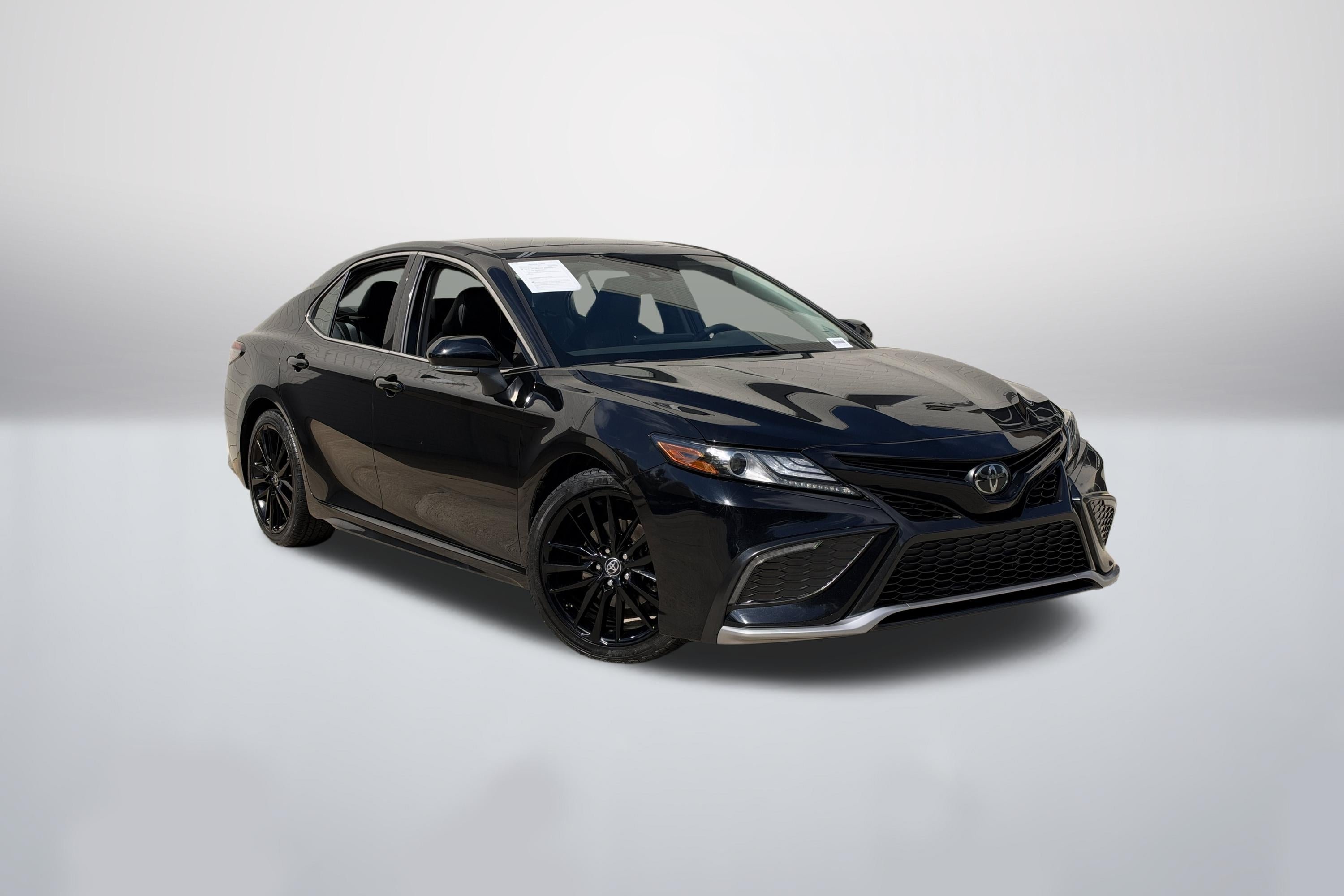 Used 2022 Midnight Black Metallic Toyota XSE image 1
