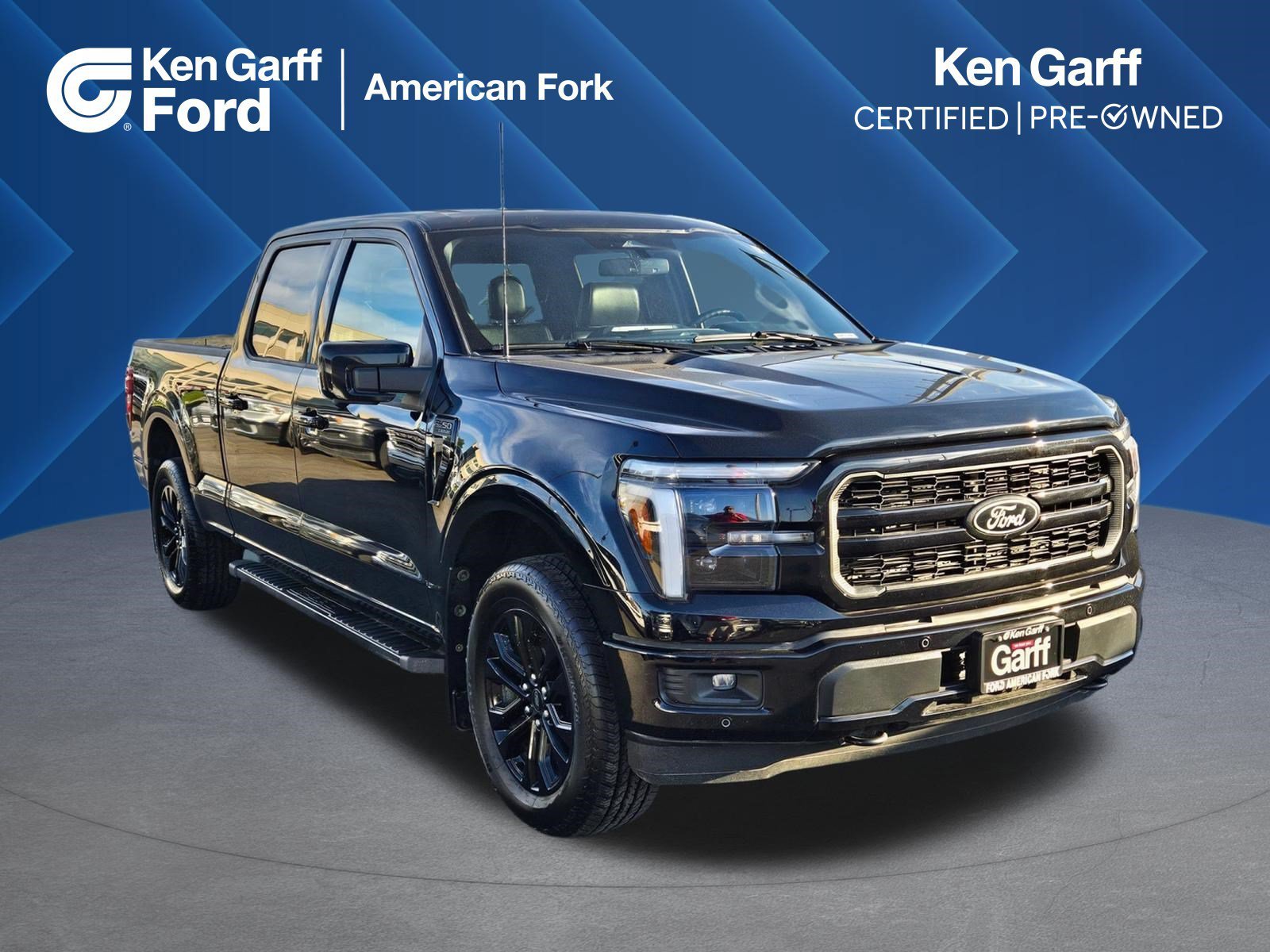 Used 2025 Agate Black Metallic Ford LARIAT image 1