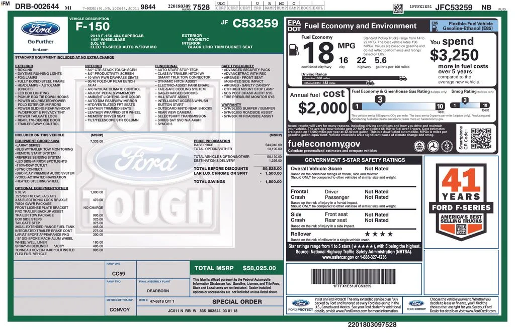 Used 2018 Gray Ford Lariat image 45