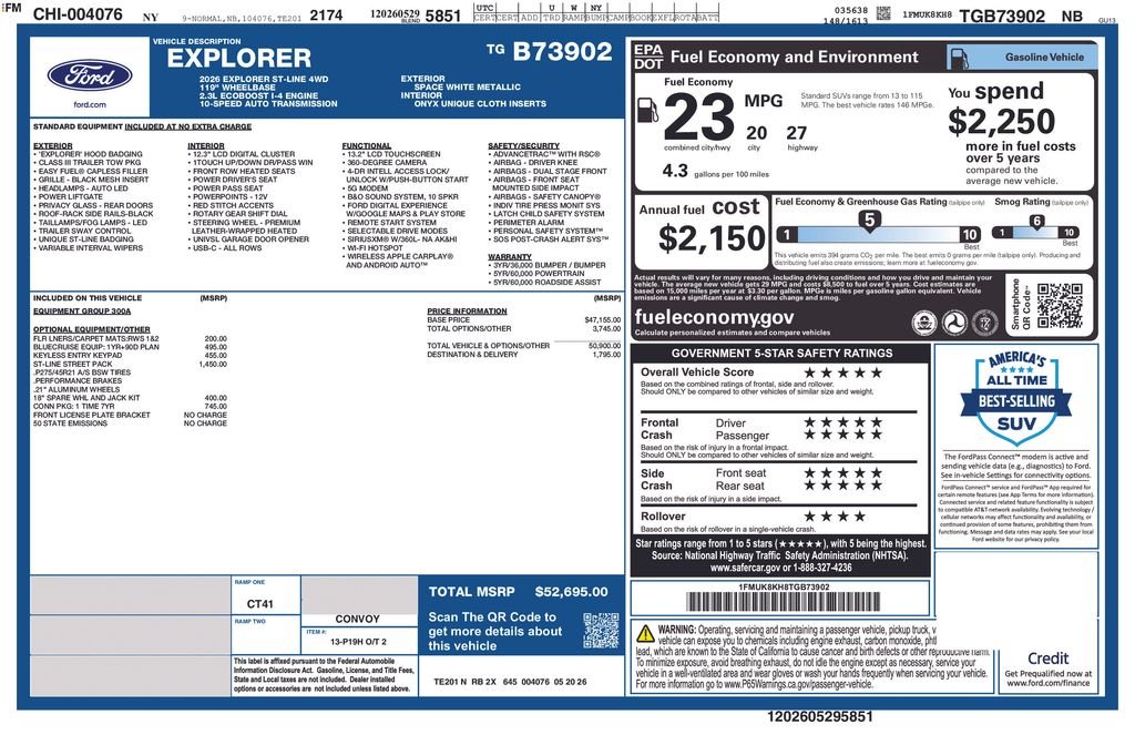 New 2026 Space White Metallic Ford ST-Line image 4