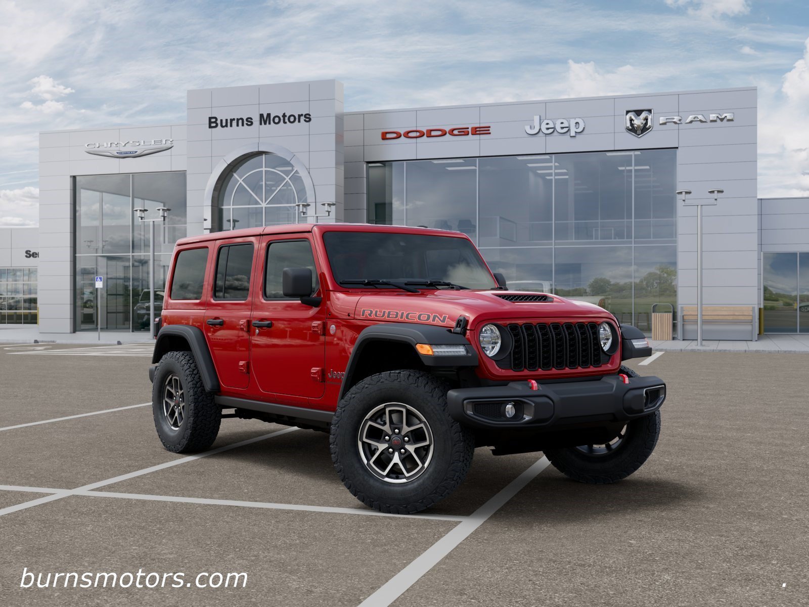 New 2026 Firecracker Red Clear-Coat Exterior Paint Jeep Rubicon 4-Door image 5
