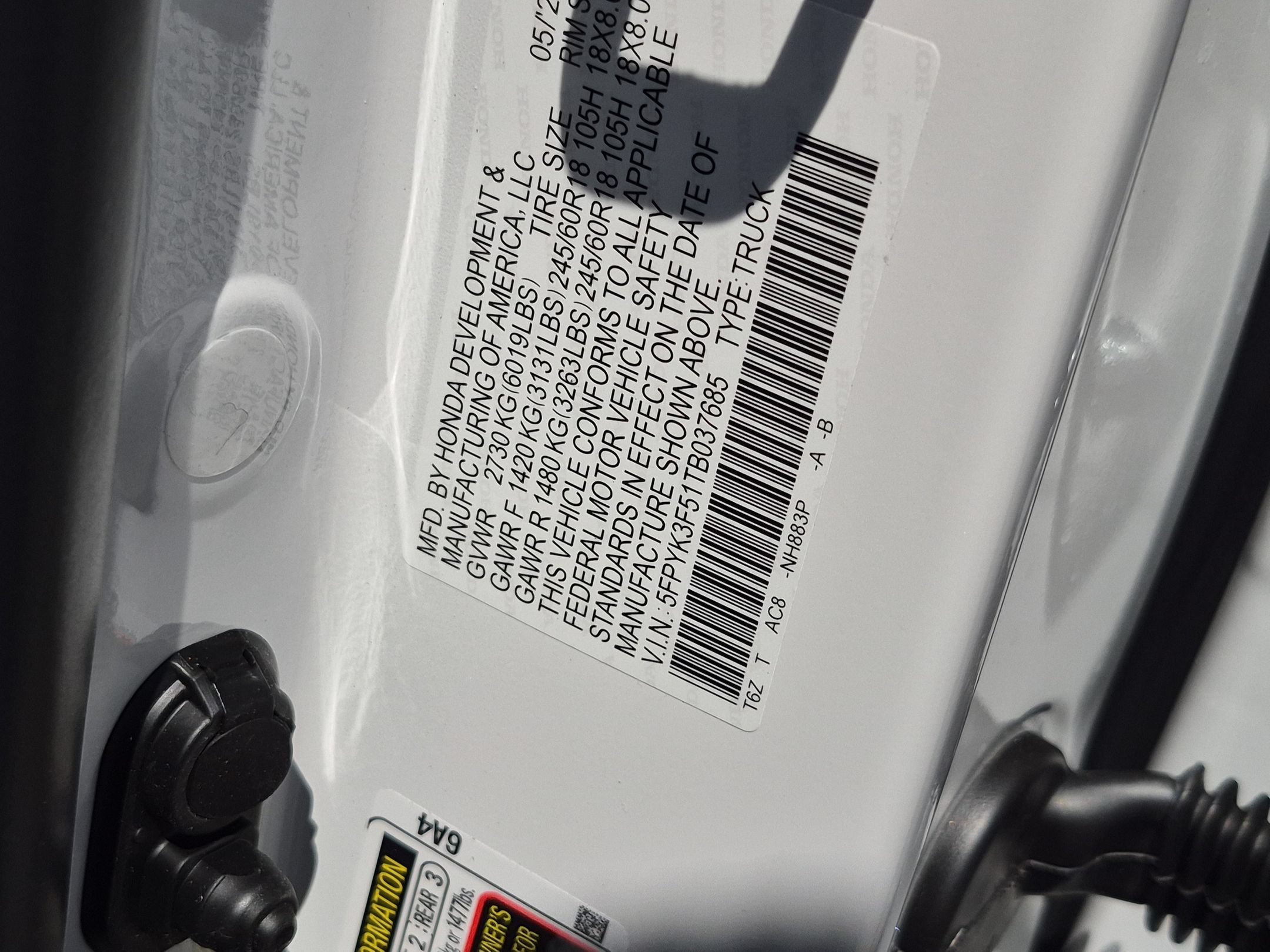 New 2026 Platinum White Pearl Honda RTL image 16