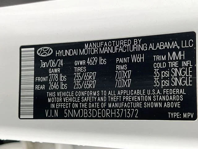 Used 2024 White Hyundai SEL image 12