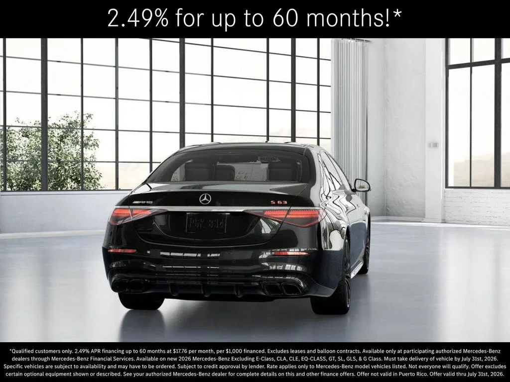 New 2026 Obsidian Black Metallic Mercedes-Benz AMG® S 63 E 4MATIC Sedan image 24