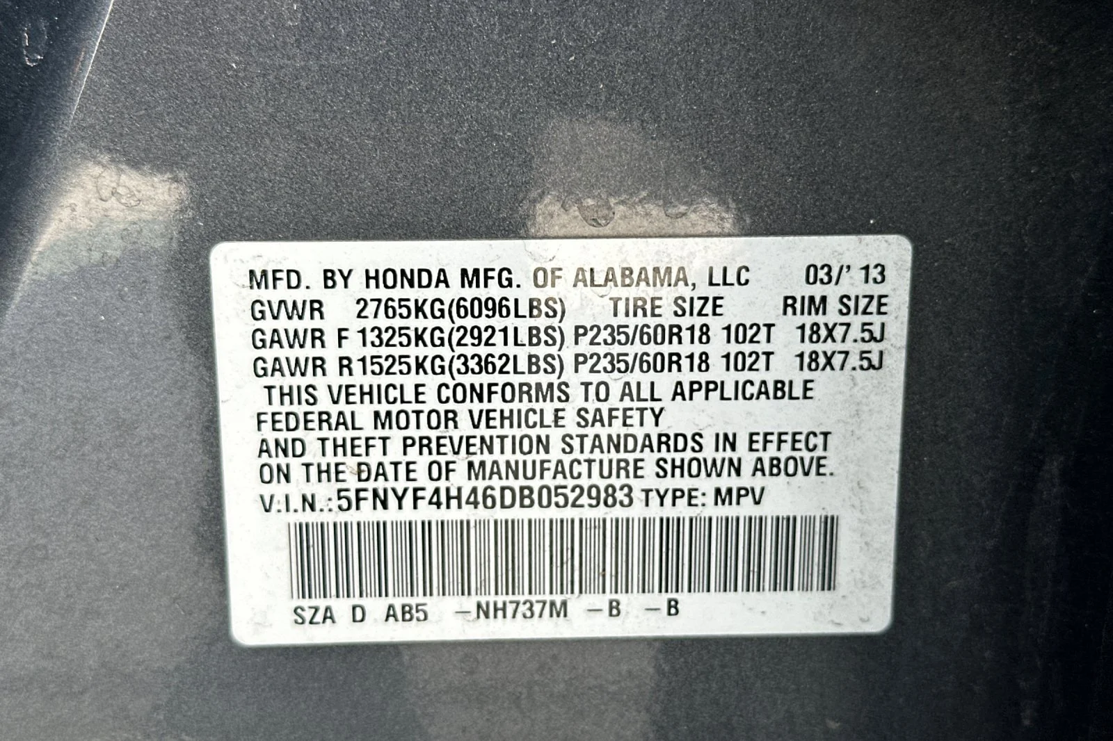 Used 2013 Polished Metal Metallic Honda EX image 30