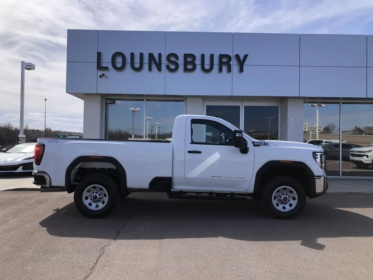 Used 2024 White GMC 4WD Reg Cab 142" Pro image 2