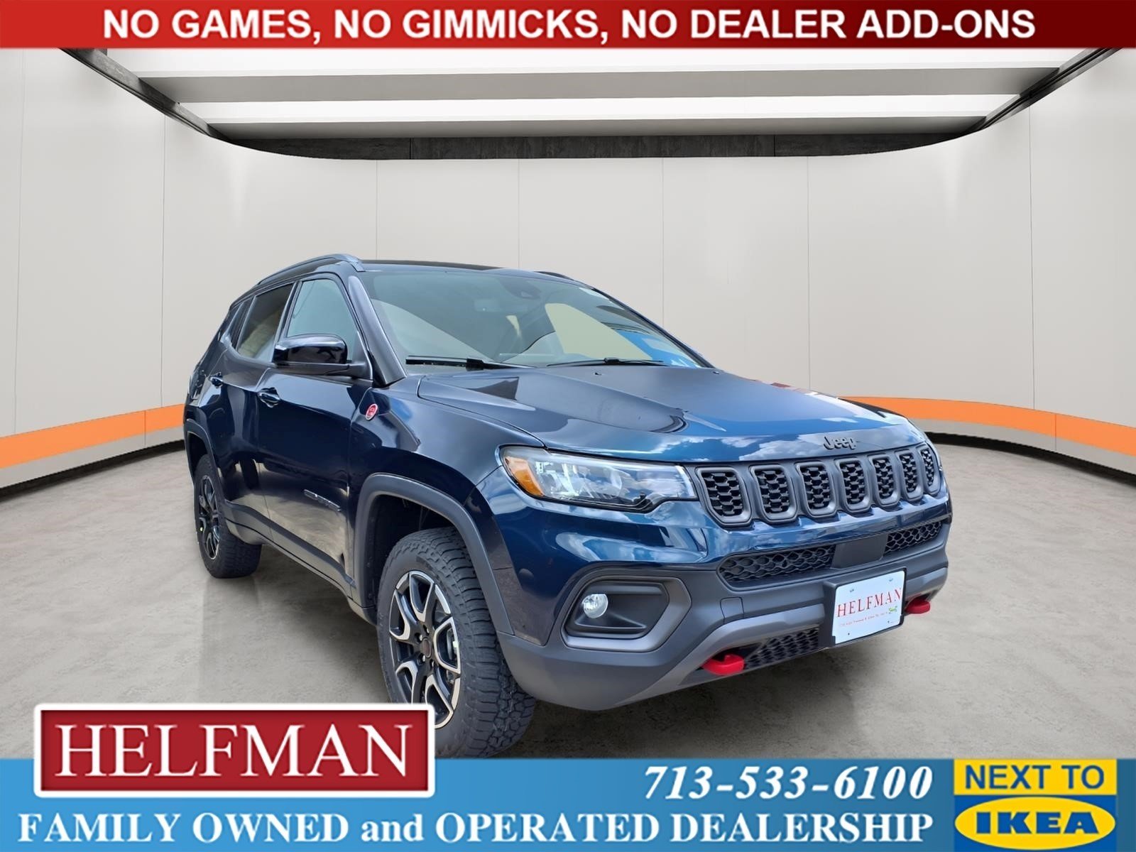 New 2026 Fathom Blue Pearl-Coat Exterior Paint Jeep Trailhawk image 1