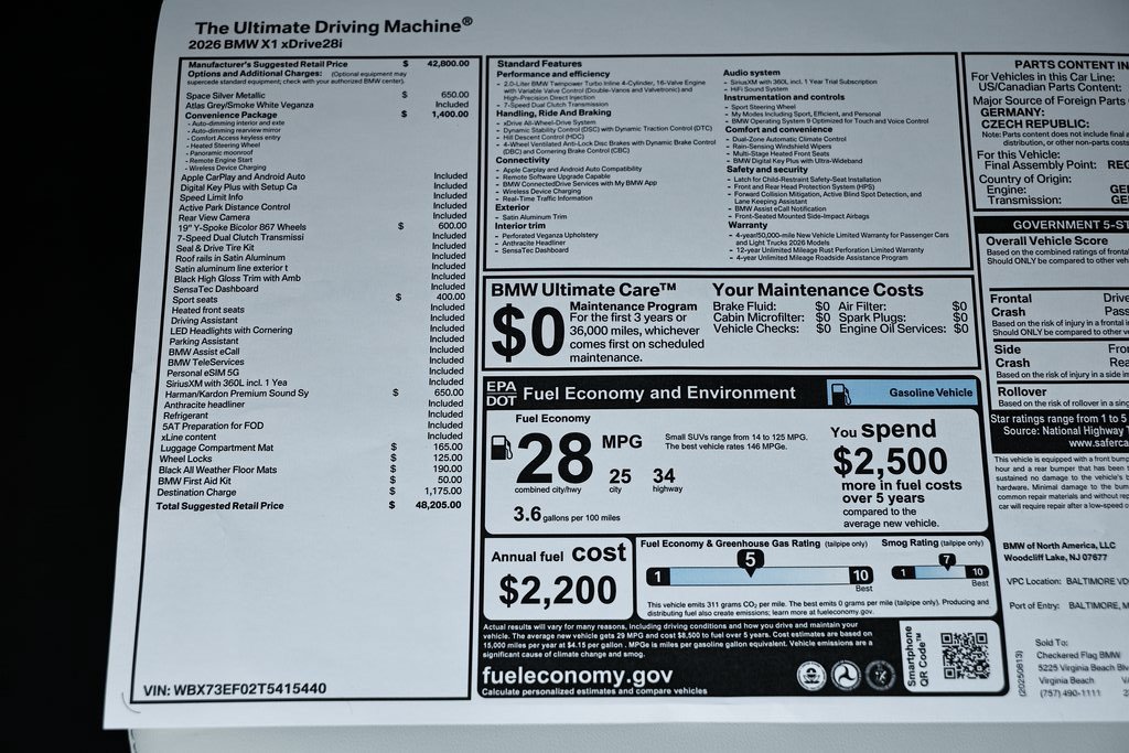 Used 2026 Space Silver Metallic BMW xDrive28i image 43