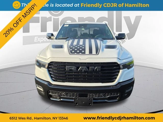 New 2026 Bright White Clear-Coat Exterior Paint RAM Laramie image 2