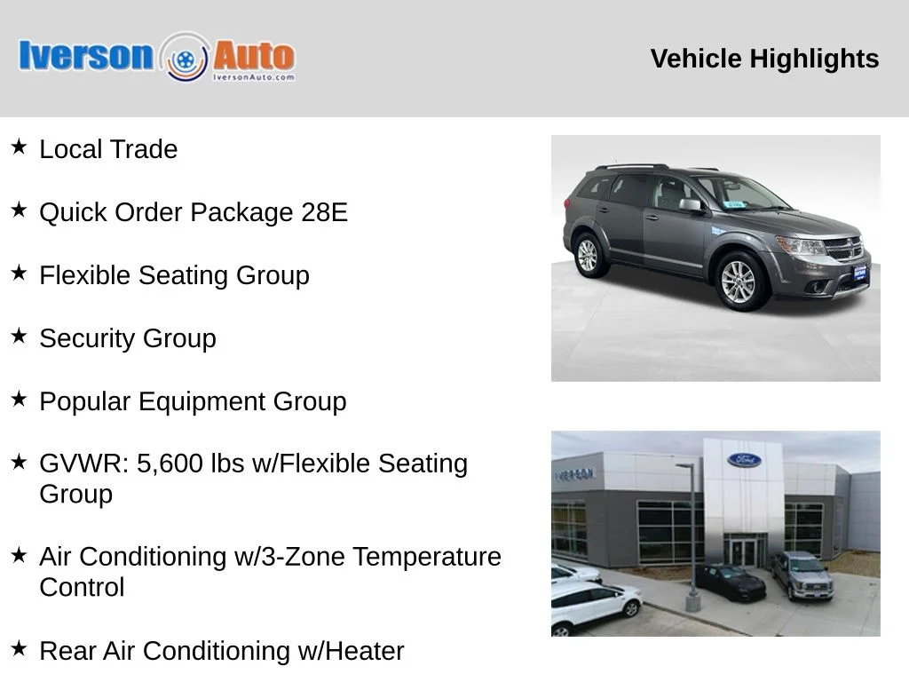 Used 2013 Dodge Journey SXT with VIN 3C4PDDBG8DT587156 for sale in Huron, SD