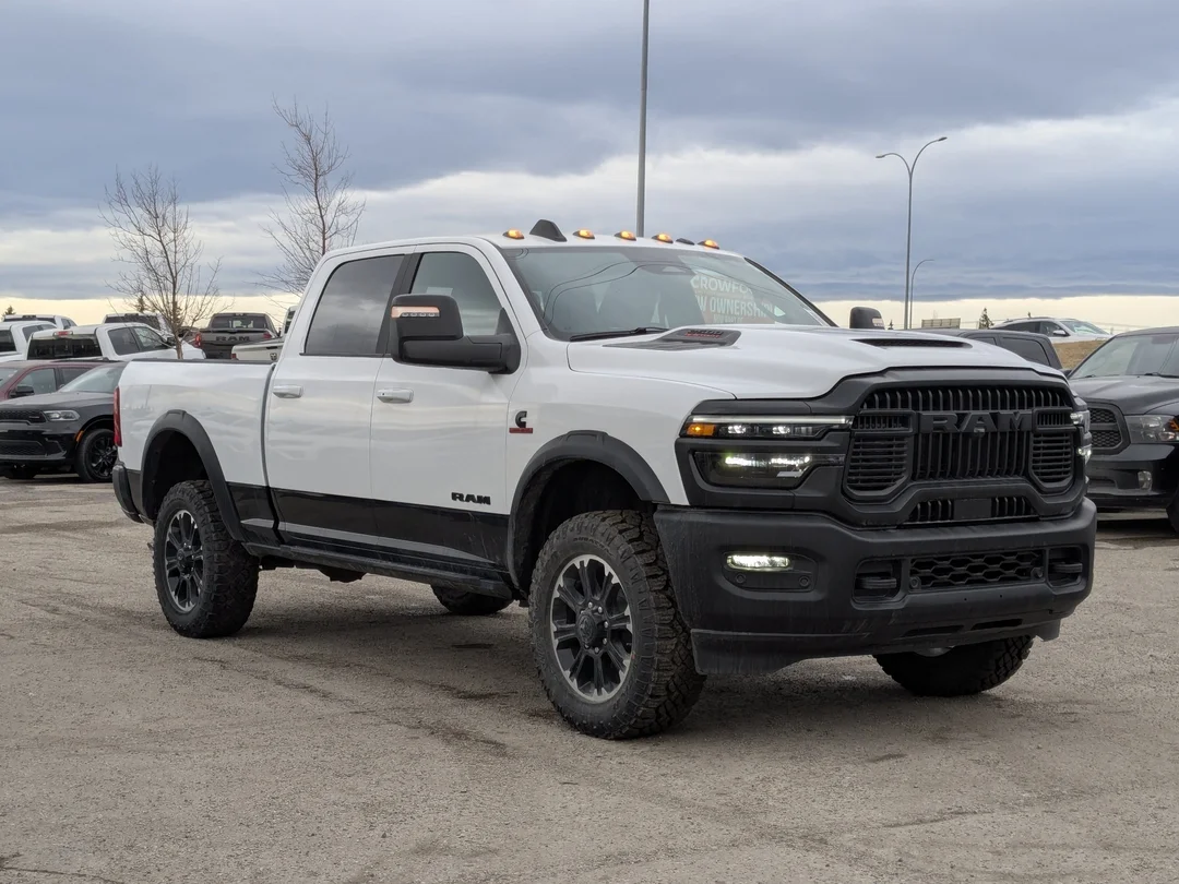 New 2026 White RAM Rebel - - 4x4 - 6.7L Cummins HO Diesel - Level 1 Grp - 5th Wheel Tow Grp & More! image 2