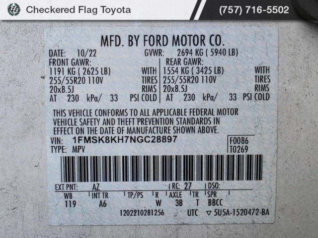 Used 2022 White Metallic Ford ST-Line image 19