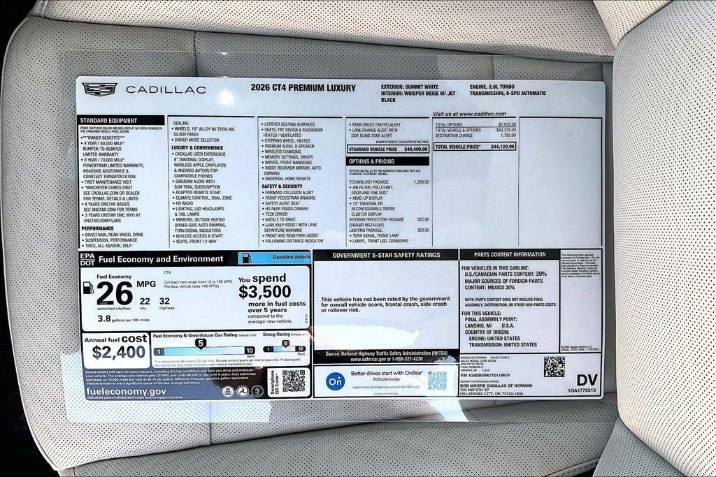 2026 Cadillac CT4 Premium Luxury - Photo 14