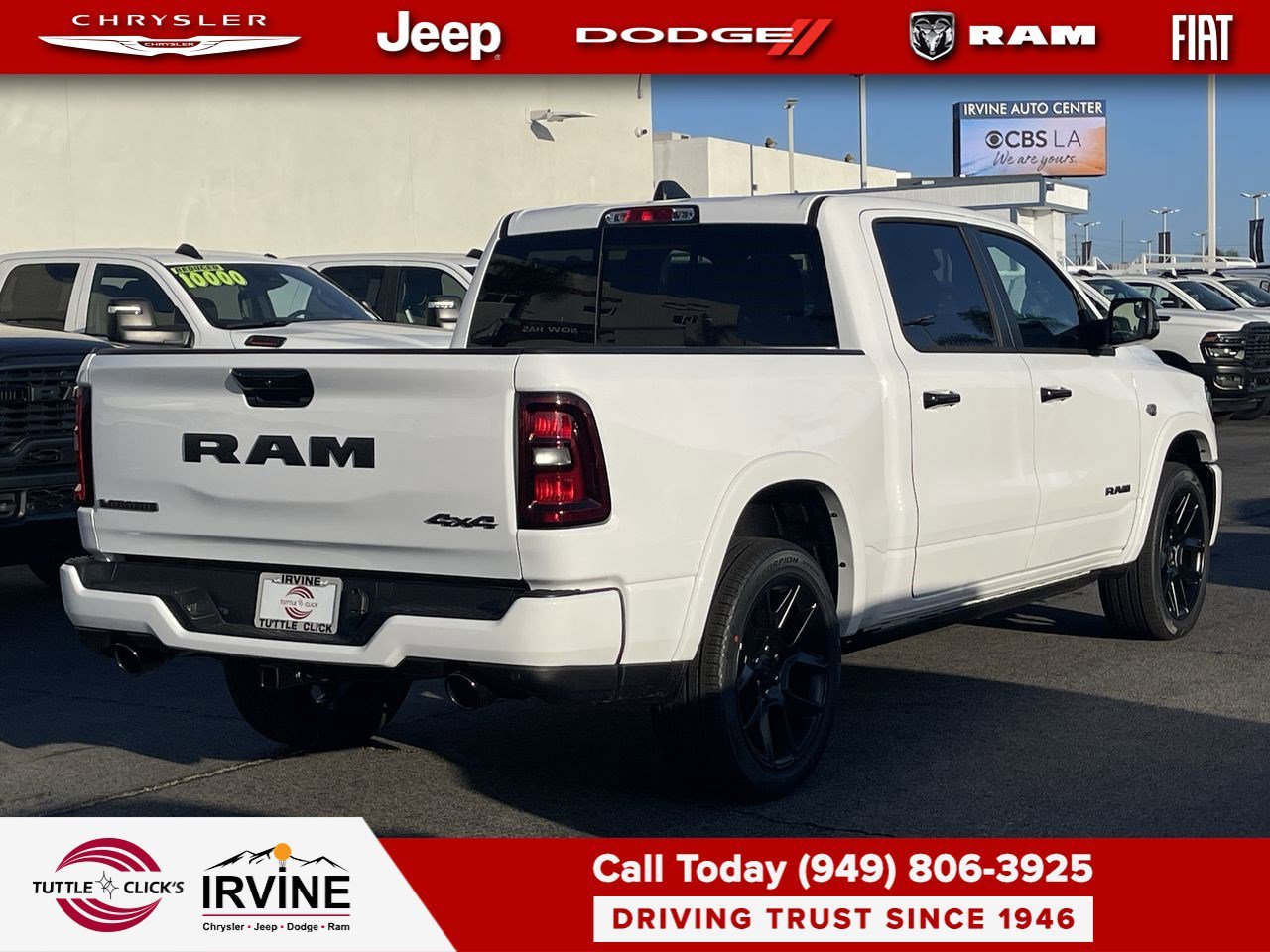New 2026 Bright White Clear-Coat Exterior Paint RAM Laramie image 6